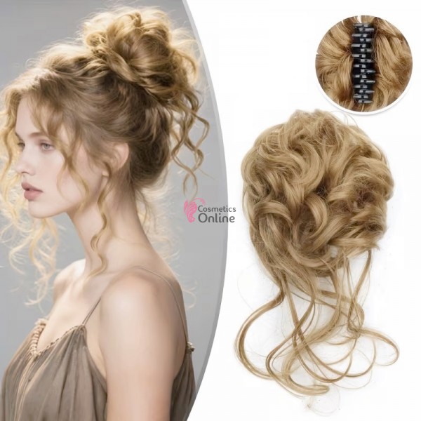 Coc modern din par artificial cu cleste SW2071688 - Blond Nisipiu